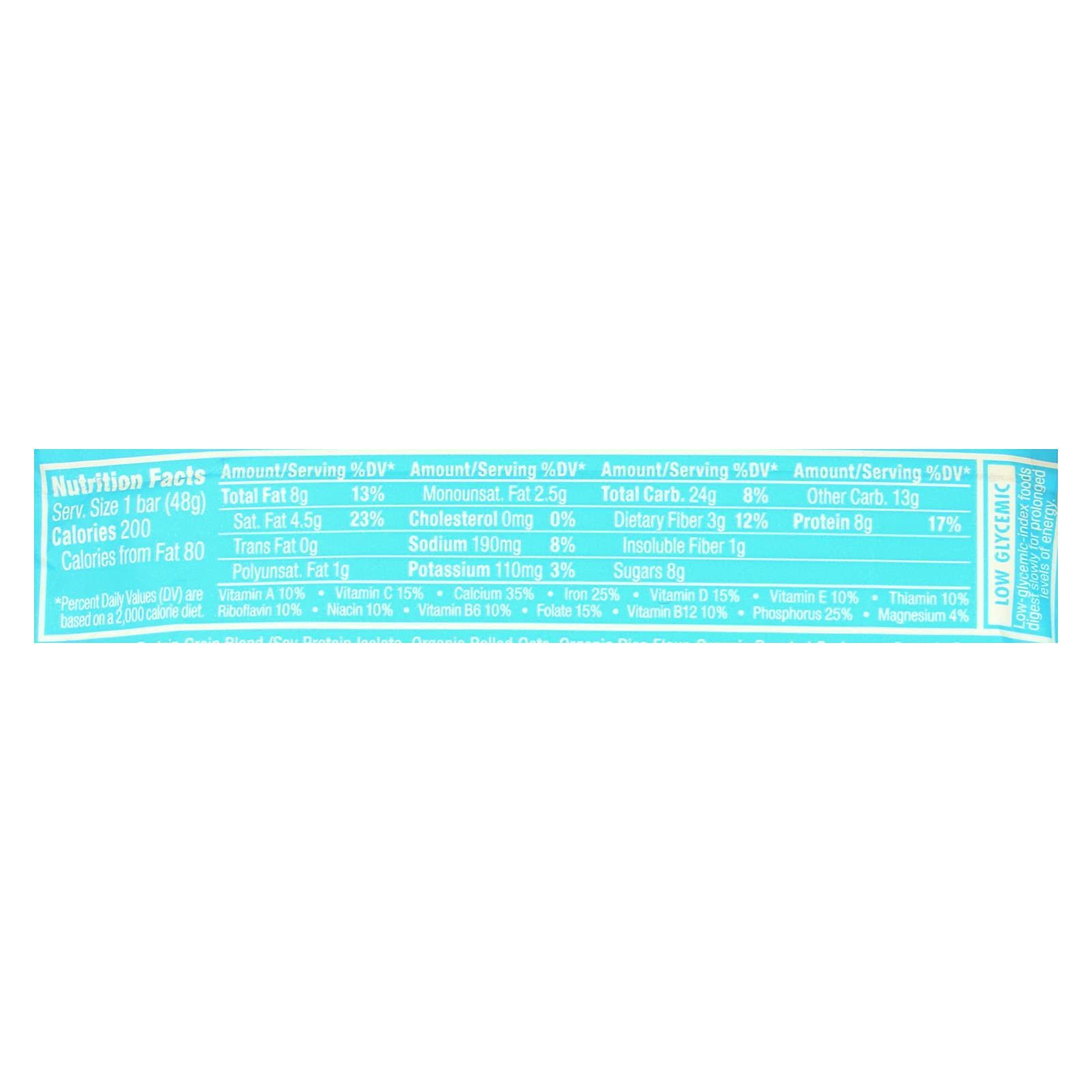 CLIF Bar Luna primer plano del centro de coco masticable resaltando textura natural