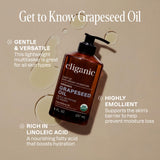 Cliganic masajeando puntas del cabello para brillo y control del frizz