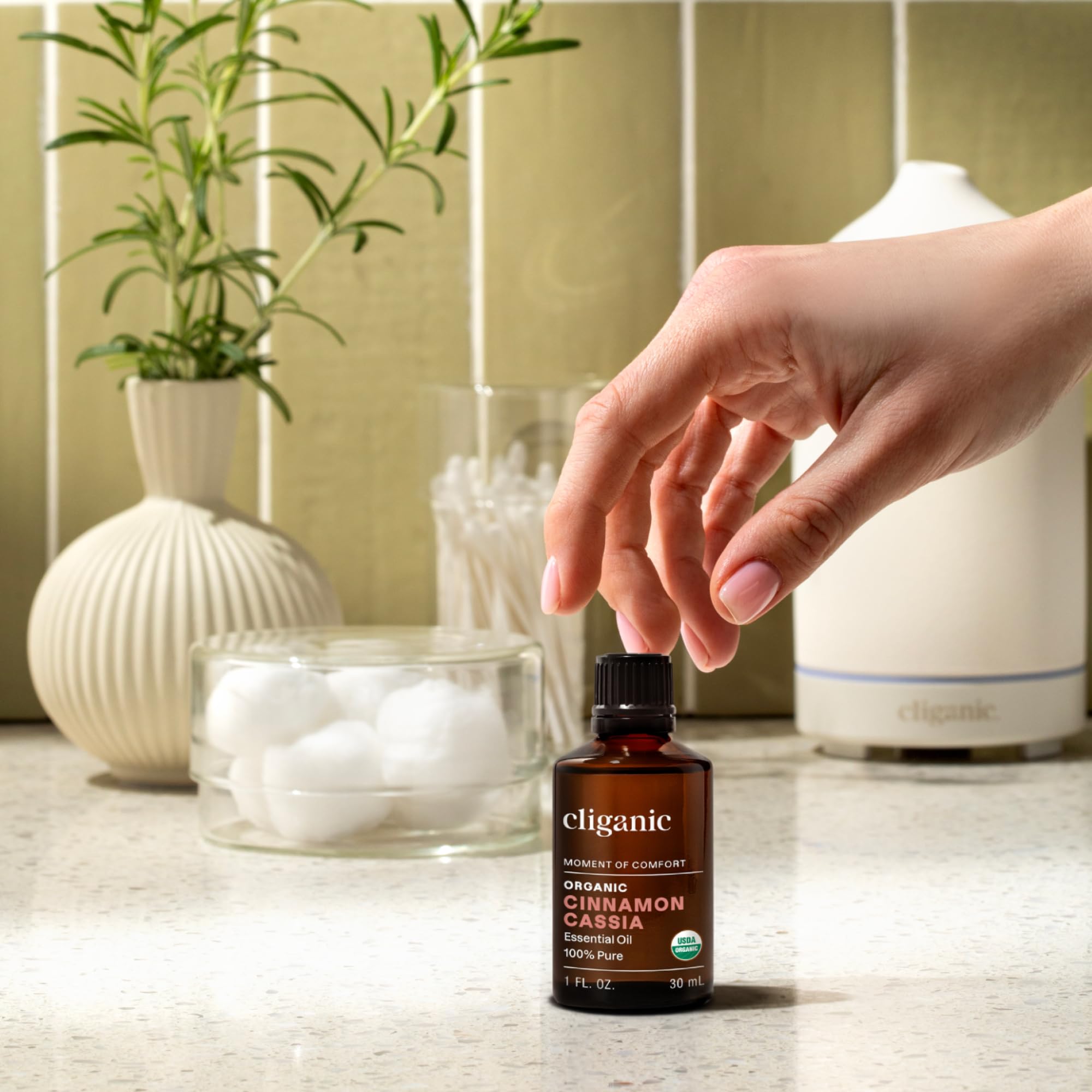 Cliganic mezcla aromática con canela y cítricos, combinación equilibrada