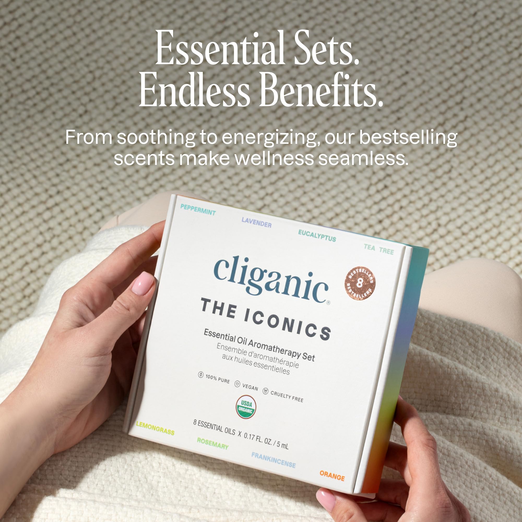 Cliganic difusor en uso para aroma ambiental constante y agradable