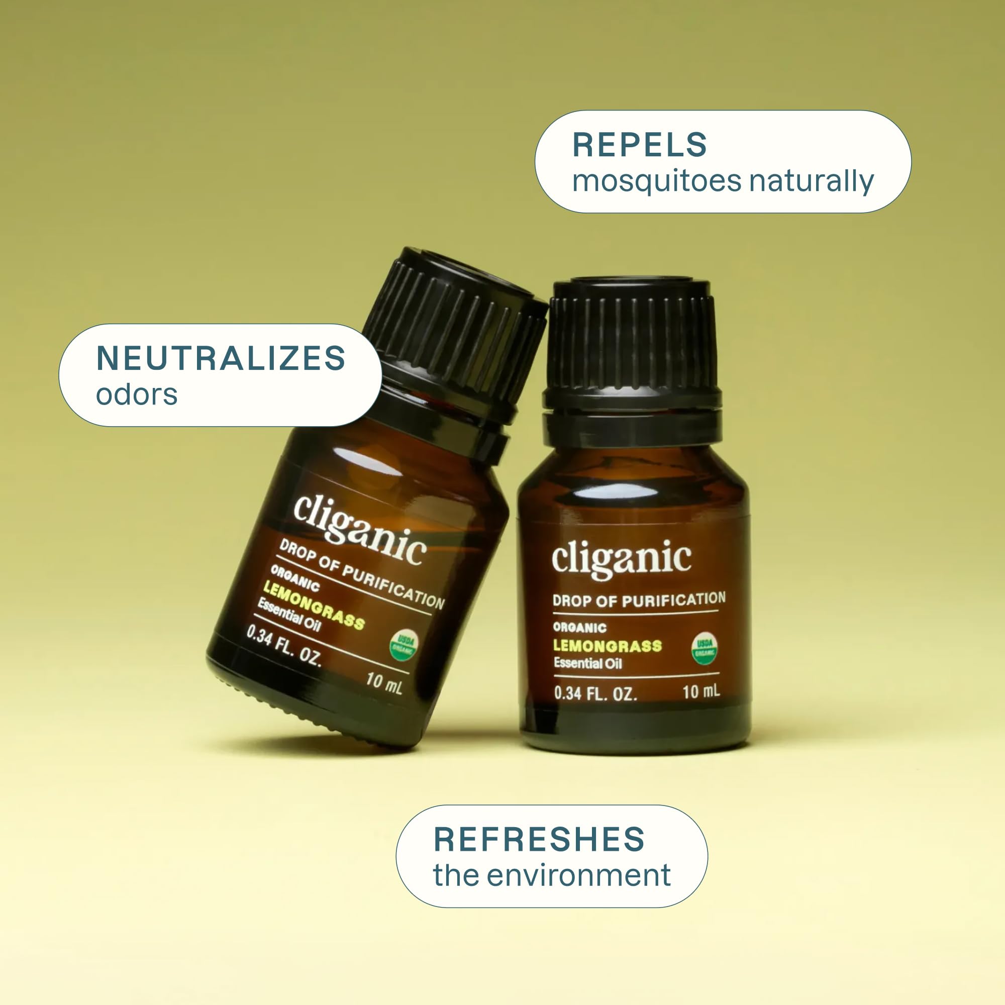 Cliganic botella junto a regla para comparar tamaño 1 oz