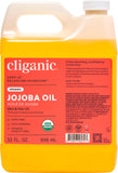 Cliganic aceite de jojoba 32oz frontal mostrando envase y beneficios