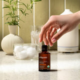 Mezcla de aceites con Cliganic naranja dulce mostrando combinaciones aromáticas