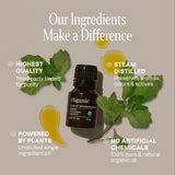 Cliganic gota de aceite patchouli mostrando pureza y textura