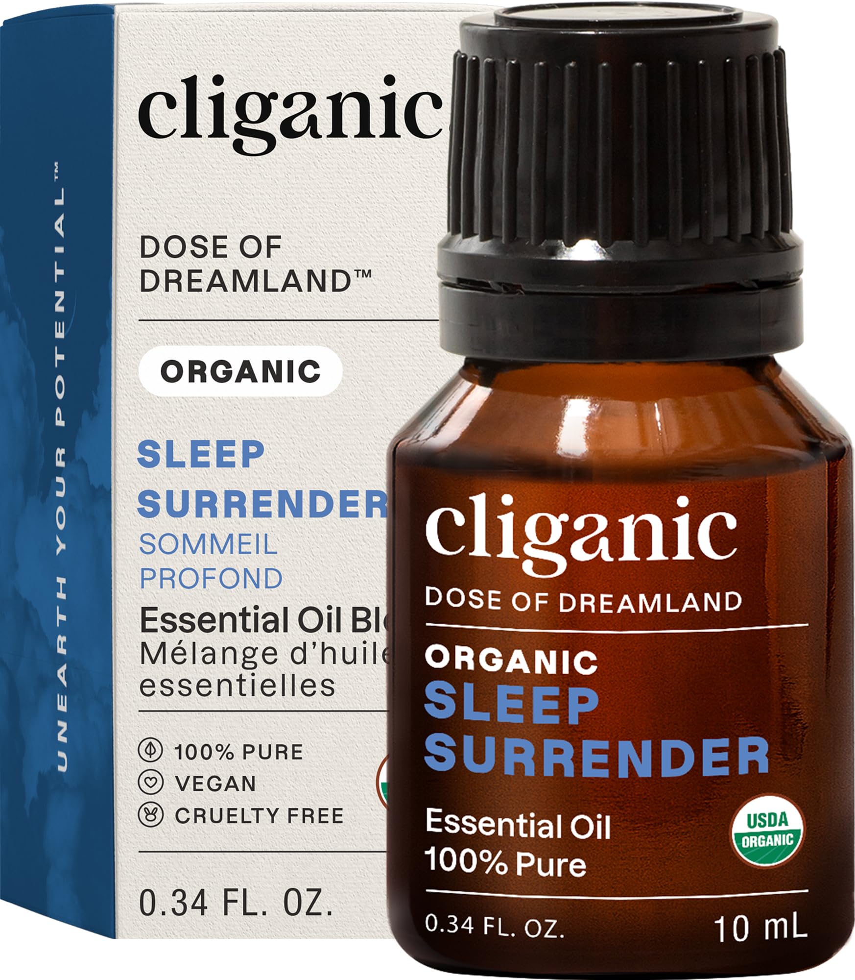 Cliganic botella frontal mostrando etiqueta orgánica y tamaño práctico