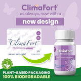 Climafort cápsula vegetal en primer plano que muestra tamaño y facilidad de ingesta