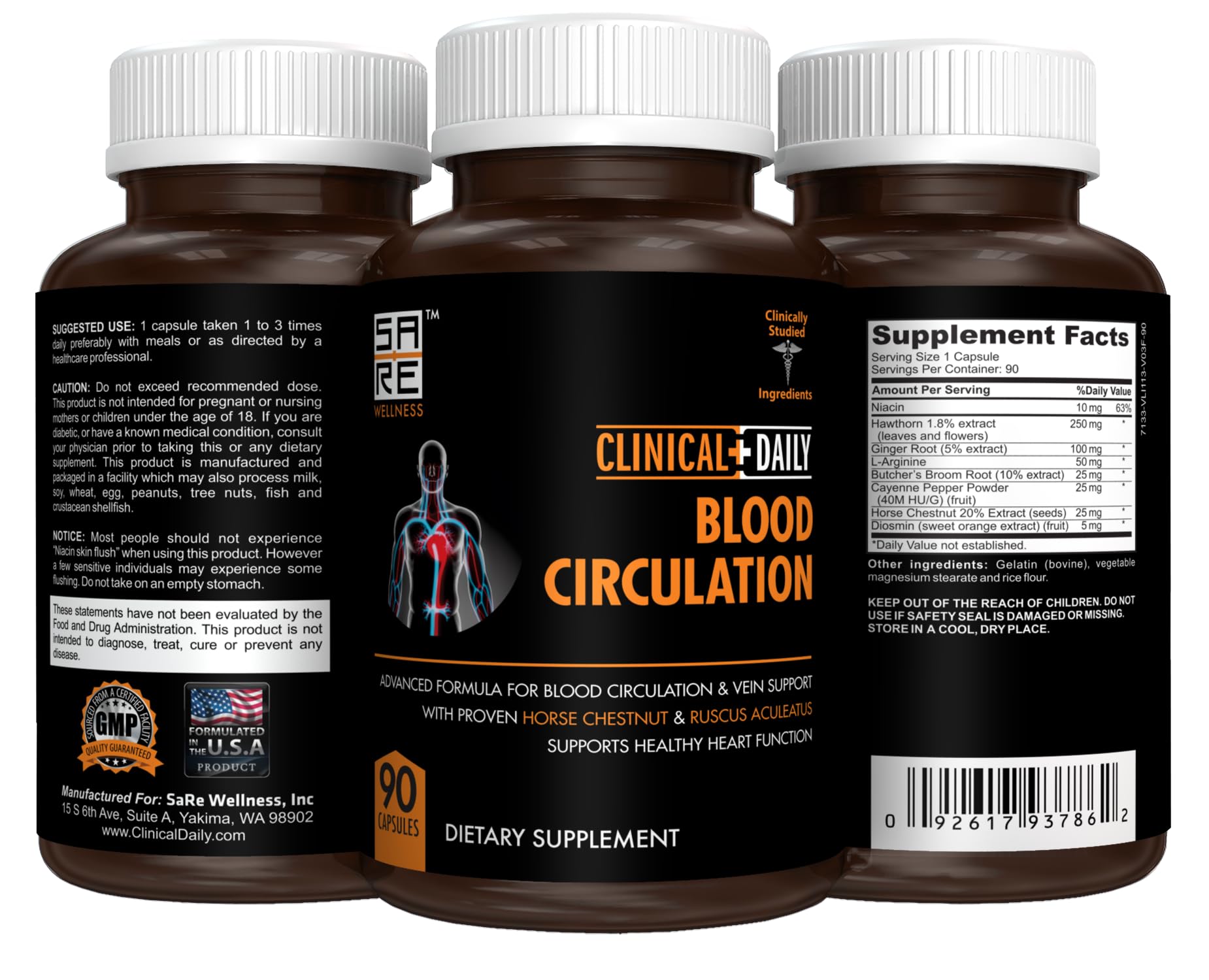 Clinical Daily cápsulas en mano para comparar tamaño y facilidad de ingestión