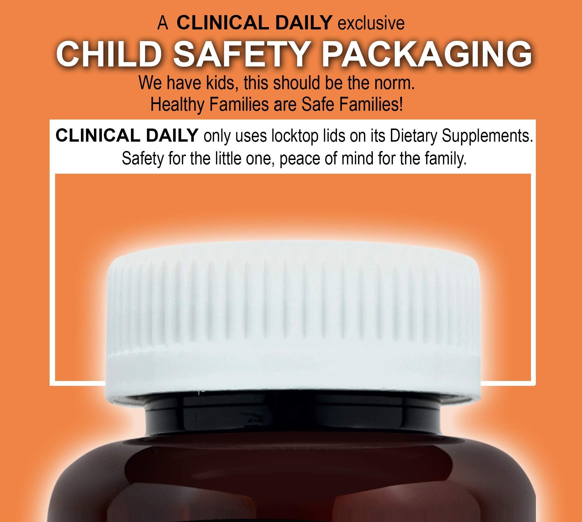 Clinical Daily frasco en mesa con plantas, transmite origen botánico