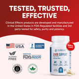 Clinical Effects frasco abierto con cápsulas para visualización del contenido