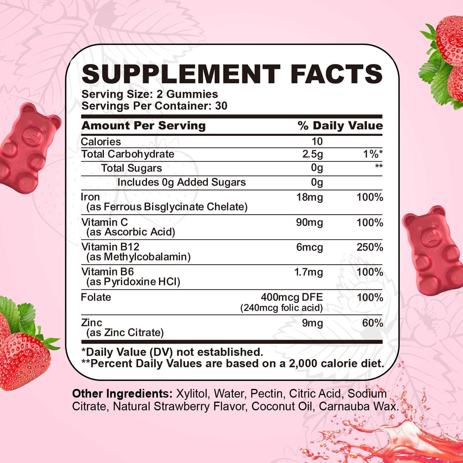 CNCHEF etiqueta nutricional cercana destacando hierro y vitaminas