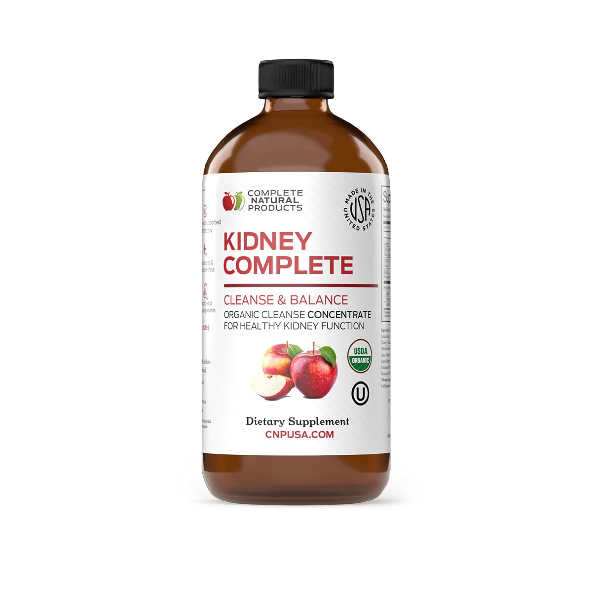 Complete Natural Products botella frontal muestra práctica y confianza