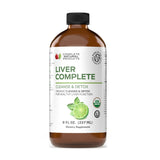 Complete Natural Products frente de botella de Liver Complete Liquid mostrando tamaño