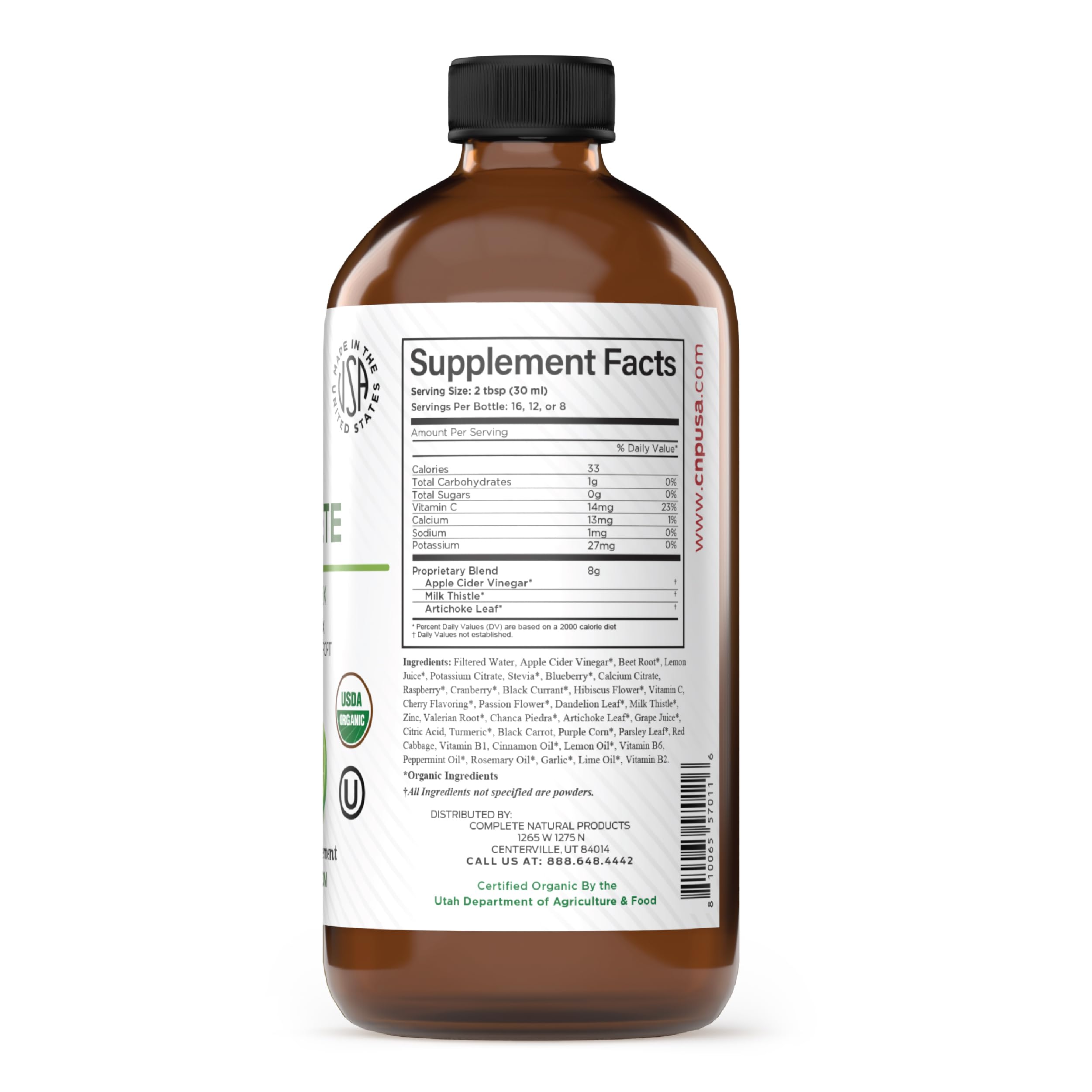 Complete Natural Products textura del líquido en gotero mostrando fácil dosificación