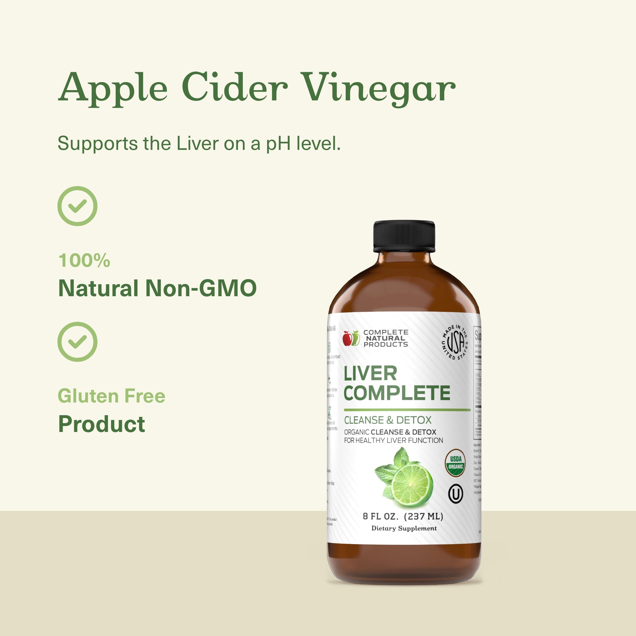 Complete Natural Products mezcla de suplemento en vaso lista para beber