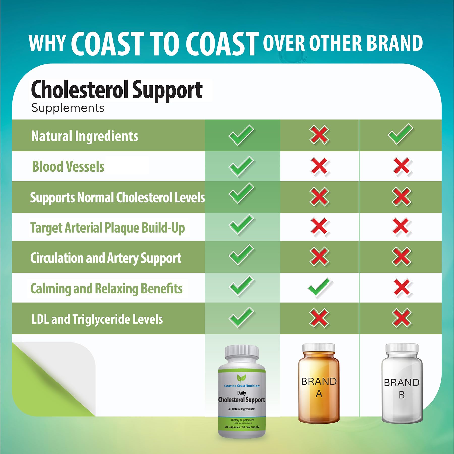Coast to Coast Nutrition ingredientes primarios sobre mesa mostrando naturalidad
