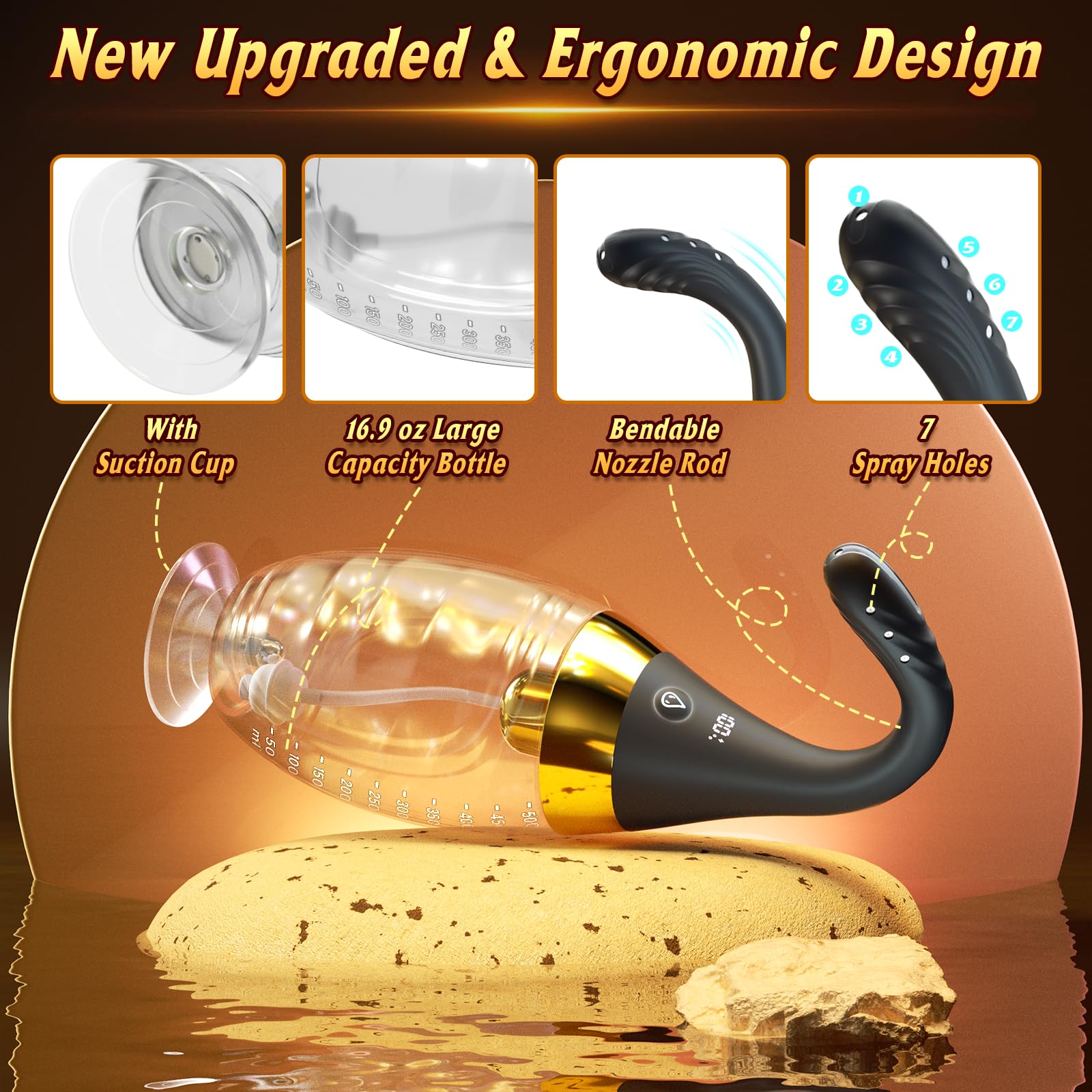 cocenissy detalle de boquilla flexible que se adapta al cuerpo para mayor confort