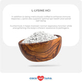 Coco and Luna envase en mano para comparar tamaño y controlar dosis