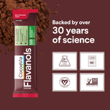 CocoaVia cacao preparado en taza, sabor a chocolate oscuro y energía