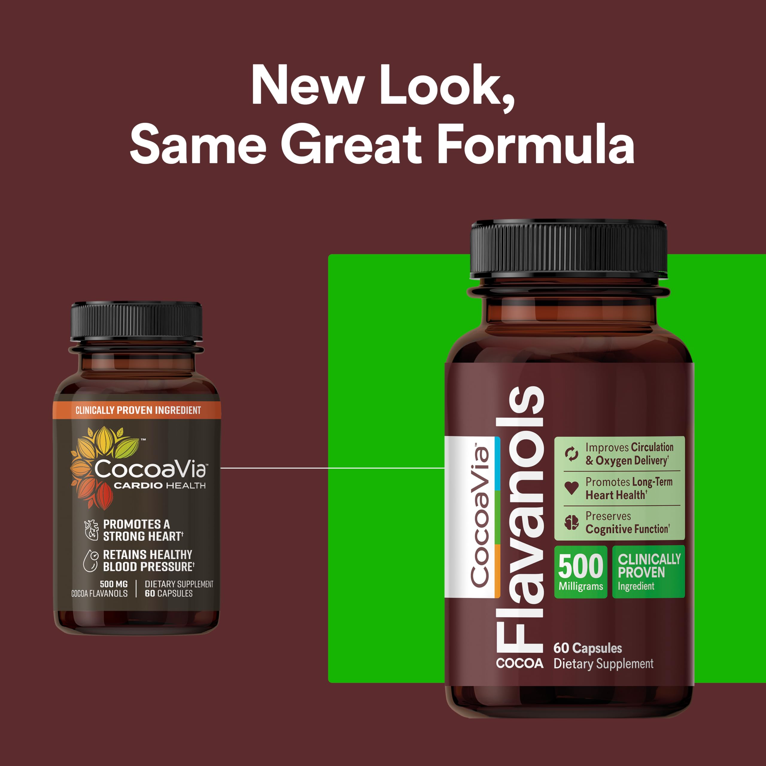 CocoaVia etiqueta con información nutricional y concentración de flavanoles