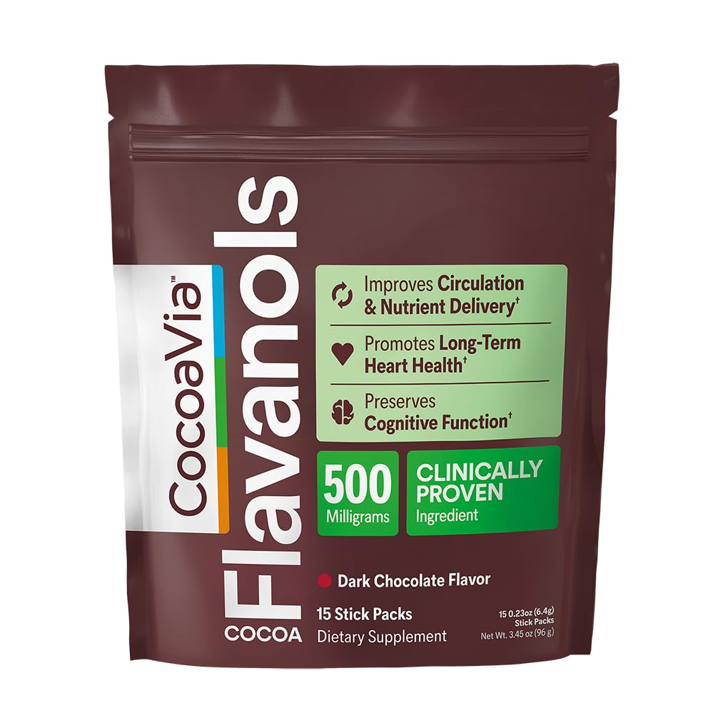 CocoaVia pack frontal con sobres individuales, conveniencia para viajes