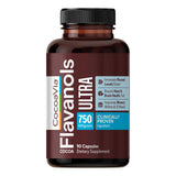 CocoaVia envase frontal mostrando alta concentración de flavanoles y beneficio circulatorio