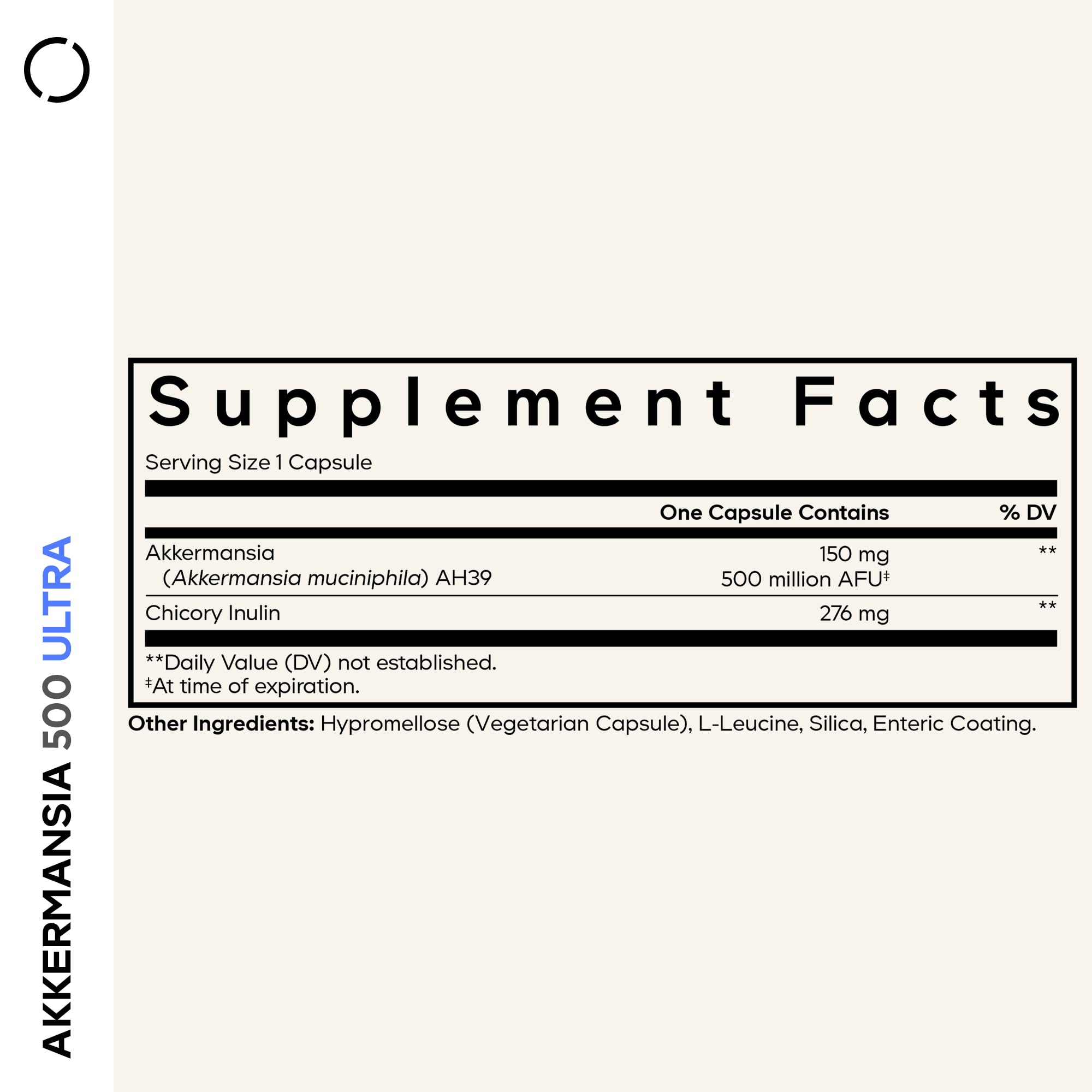 Codeage etiqueta nutricional visible con 500M AFUs y ingredientes