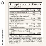 Codeage zoom en etiqueta que muestra las ocho formas de vitamina B