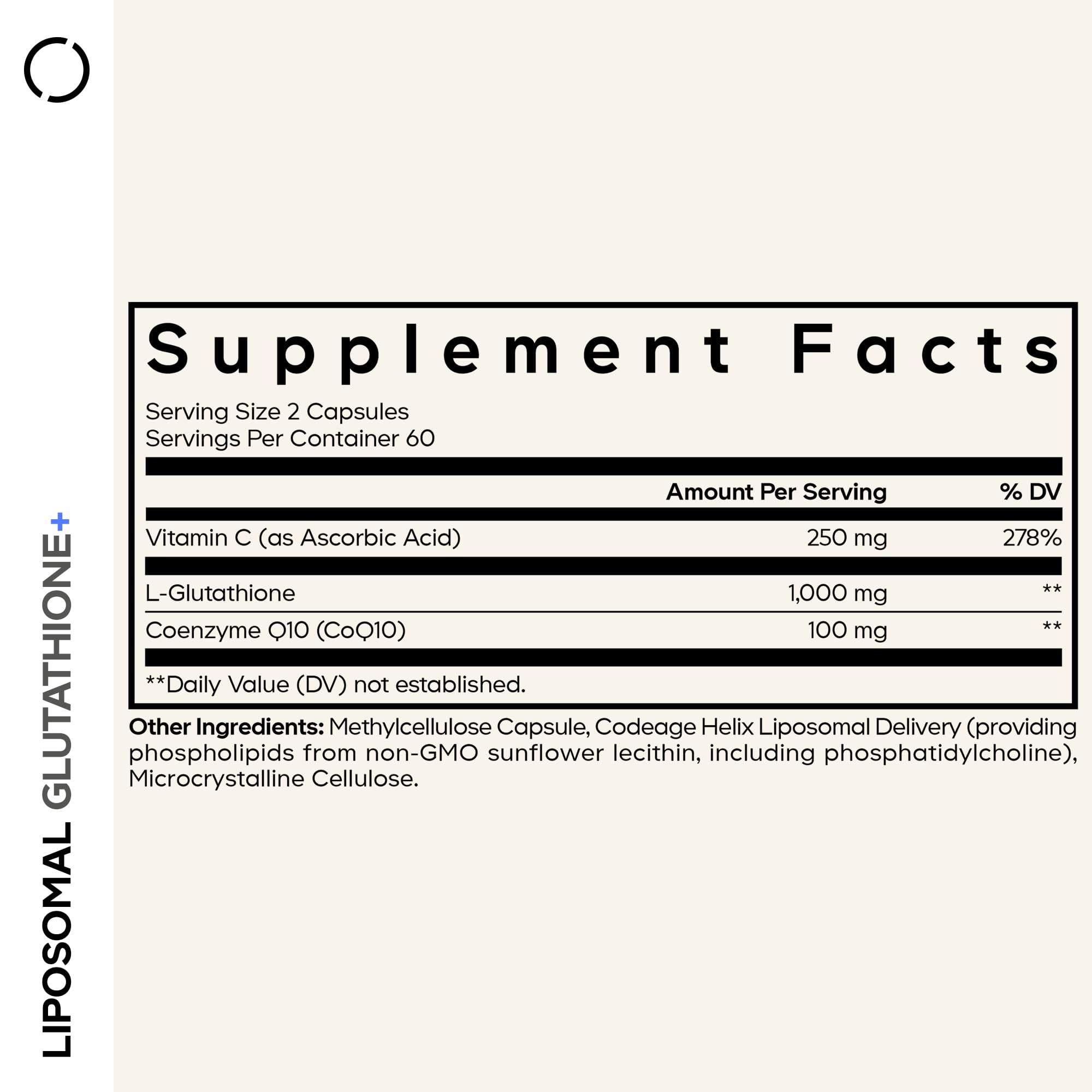 Codeage etiqueta con información de ingredientes y dosificación clara