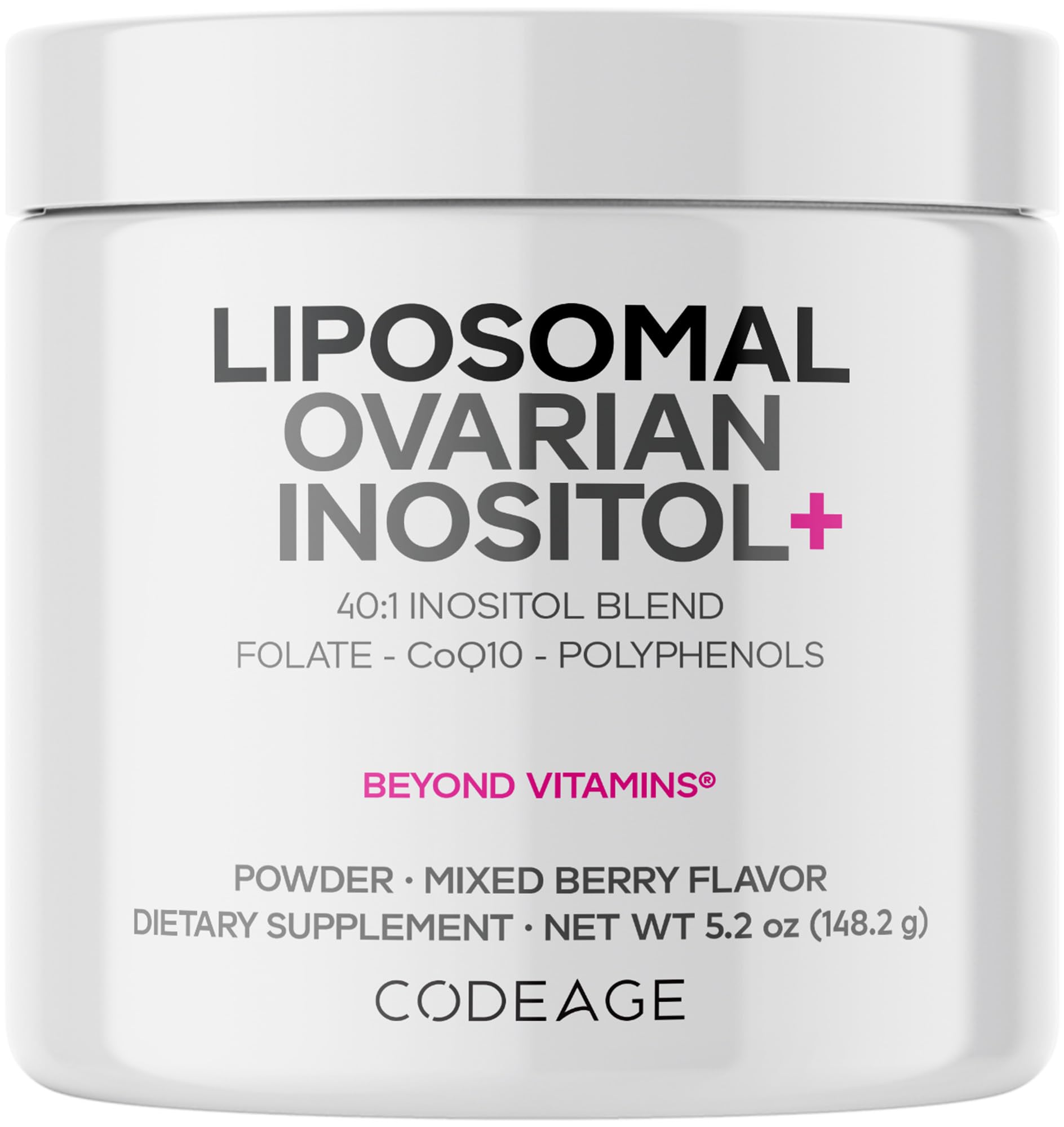 Codeage envase frontal mostrando etiqueta y beneficios visuales