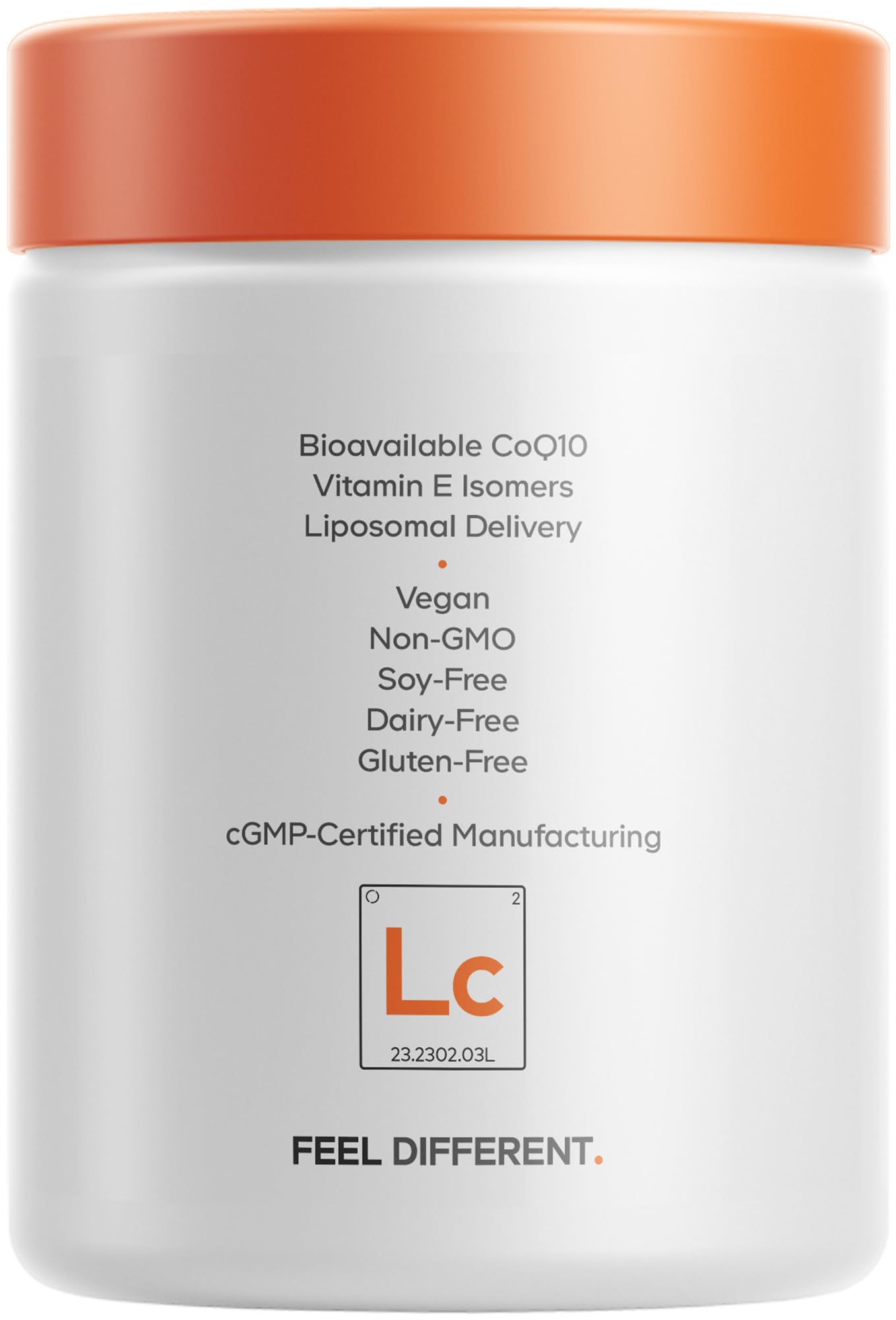 Codeage empaque lateral con sellos vegano, sin gluten y cGMP