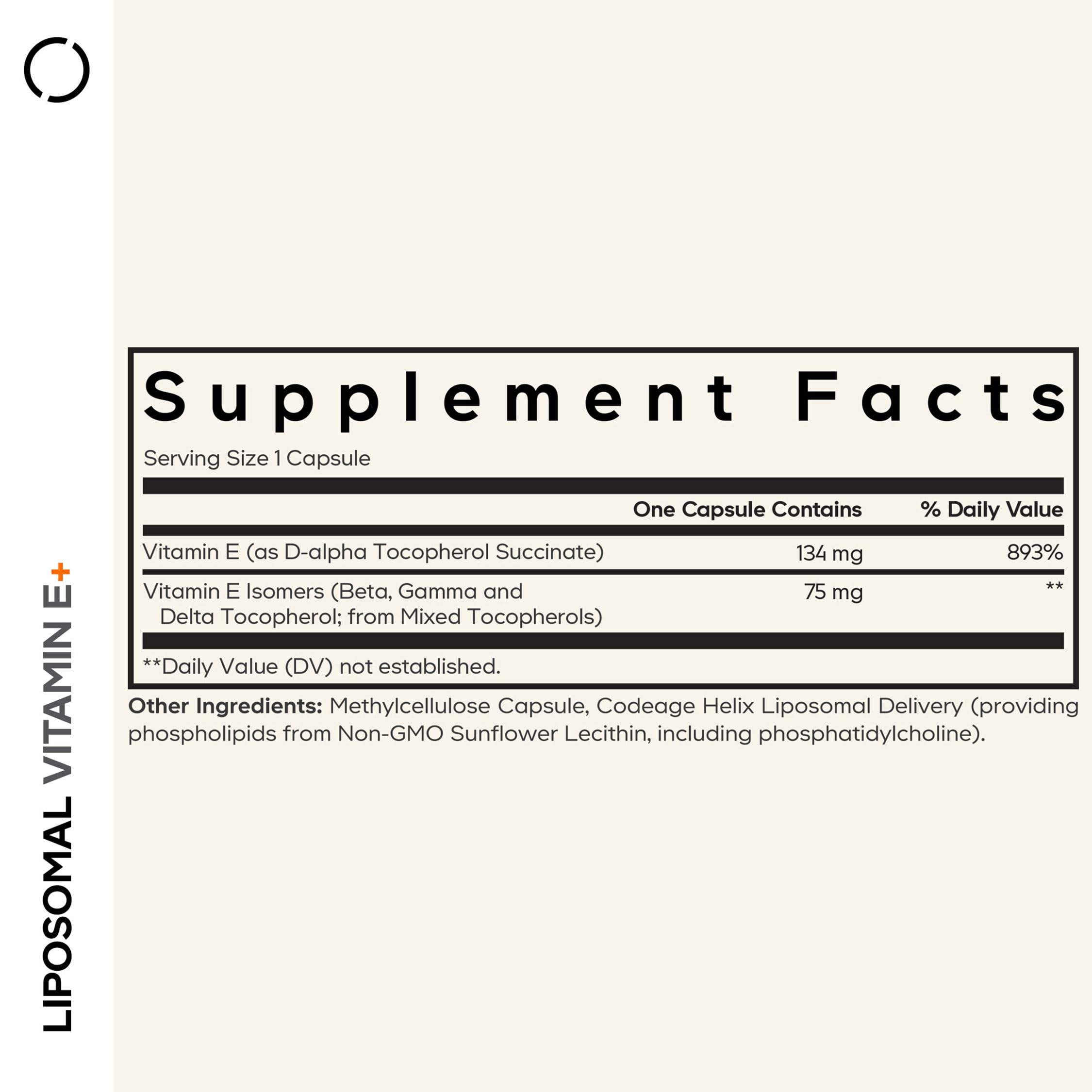 Codeage cápsulas en primer plano mostrando recubrimiento liposomal y forma fácil de tragar