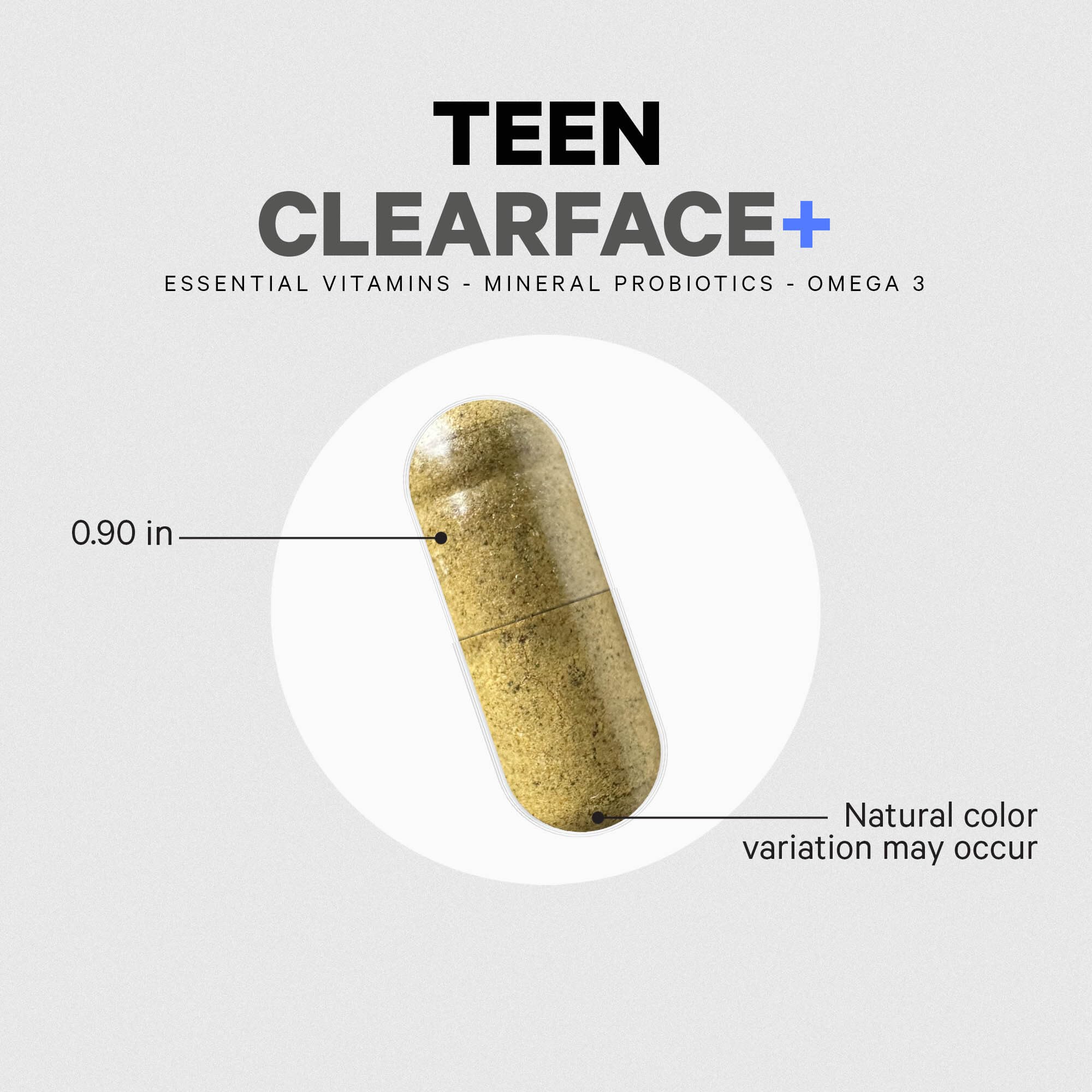 Codeage Teen Clearface representación de probióticos estables y cultivos