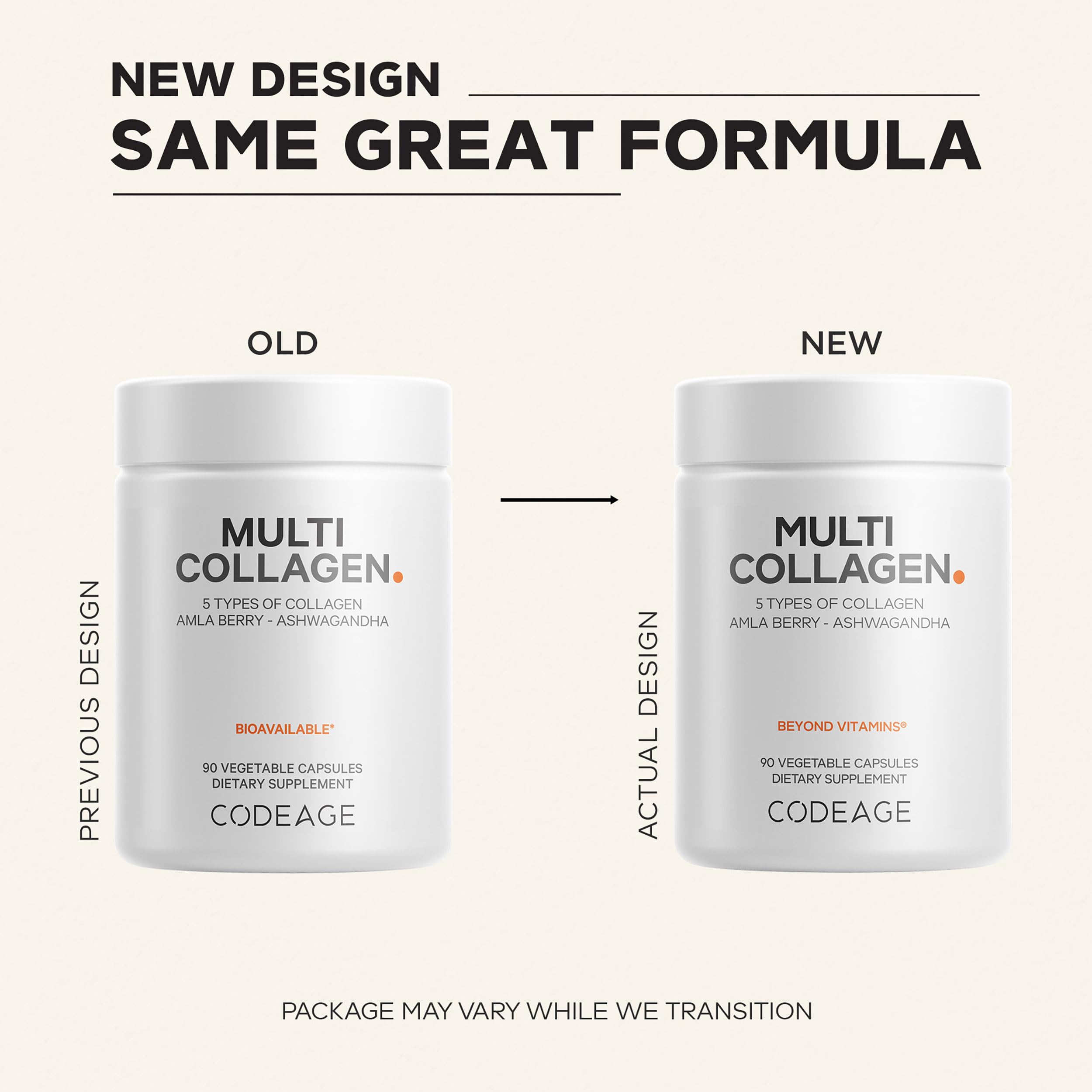 Codeage detalle de la textura de la cápsula para digestión hidrolizada