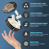 CogniBlaze etiqueta de ingredientes y valores por pouch, claridad en la formulación