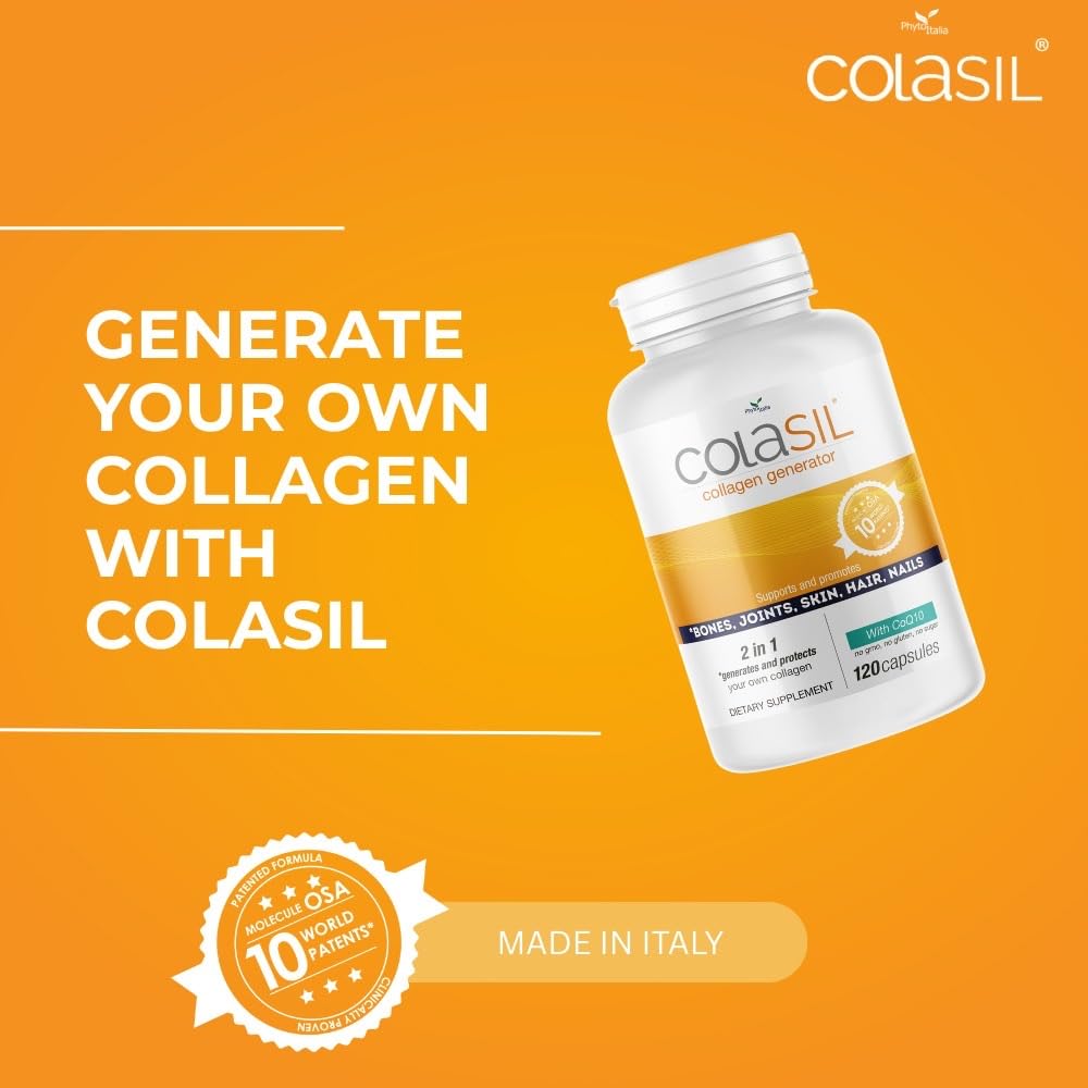 Colasil etiqueta con ingredientes destacando sílica OSA y colágeno marino