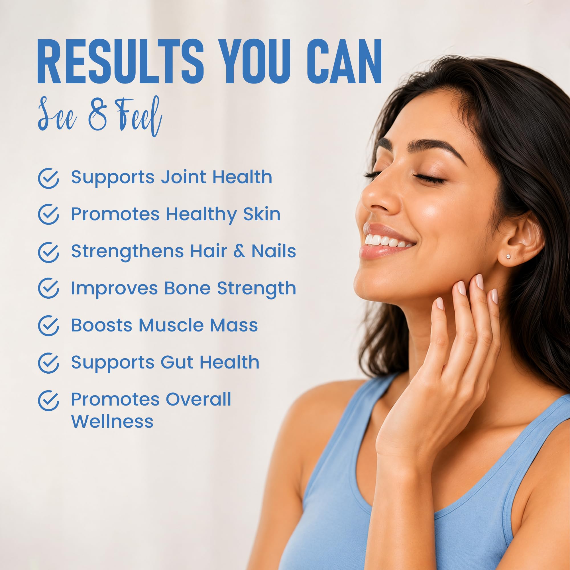 Collagen For Her etiqueta nutricional con ingredientes y dosis claras