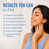 Collagen For Her etiqueta nutricional con ingredientes y dosis claras