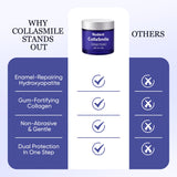 COLLASMILE Nudent etiqueta de ingredientes que destaca colágeno y nano-hidroxiapatita