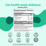 ColonBroom etiqueta de ingredientes mostrando psyllium y certificaciones, transparencia