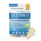 Colostrum-LD envase frontal mostrado, práctico y seguro para porciones diarias