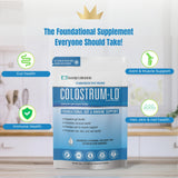 Colostrum-LD polvo disuelto en vaso, beneficiando absorción rápida