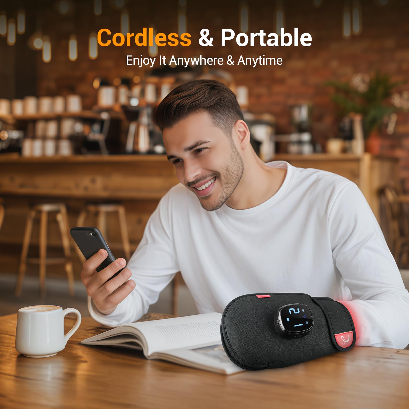 Comfytemp comparación de tamaño con una mano para visualización de ajuste