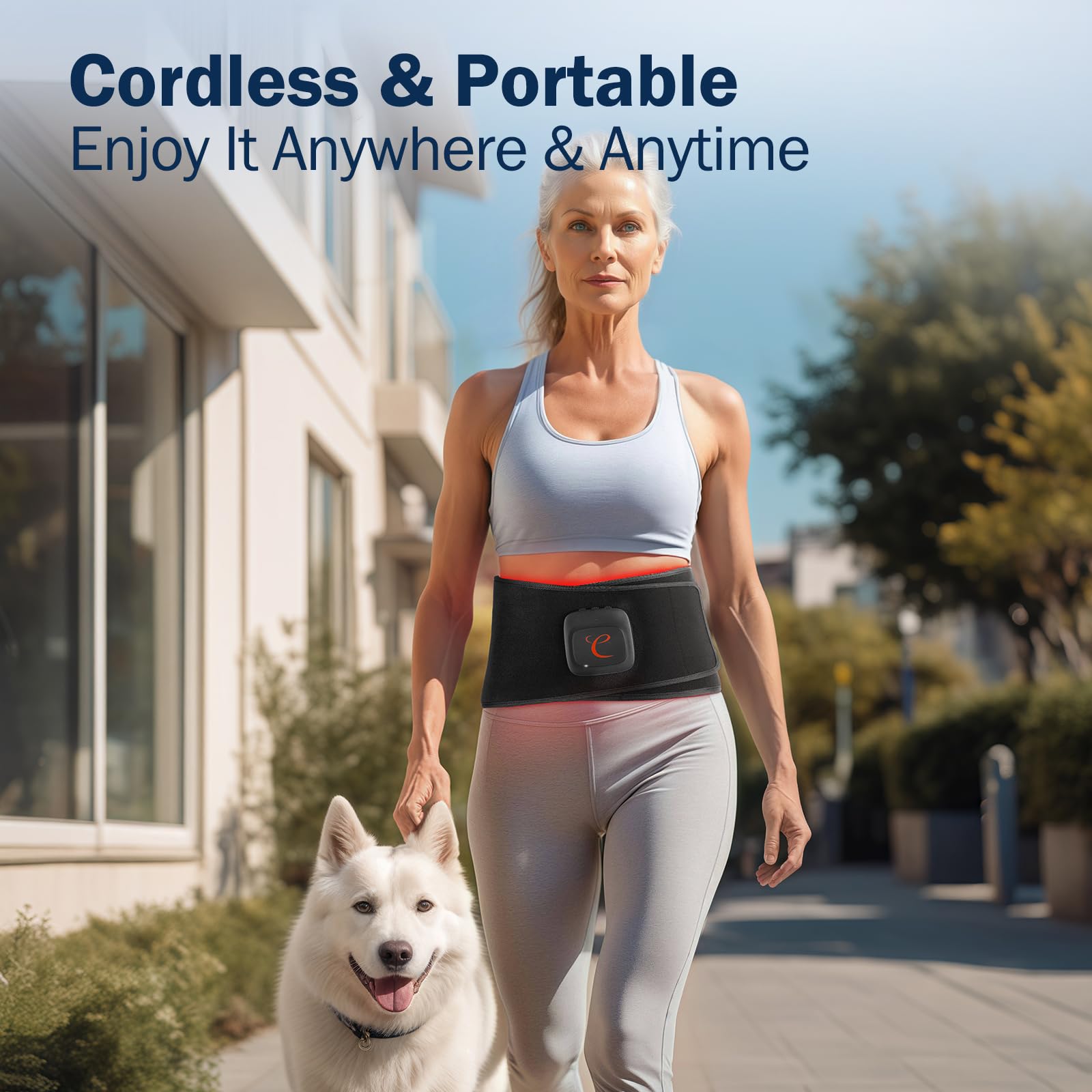 Comfytemp detalle de los leds 660nm y 850nm y textura suave del material