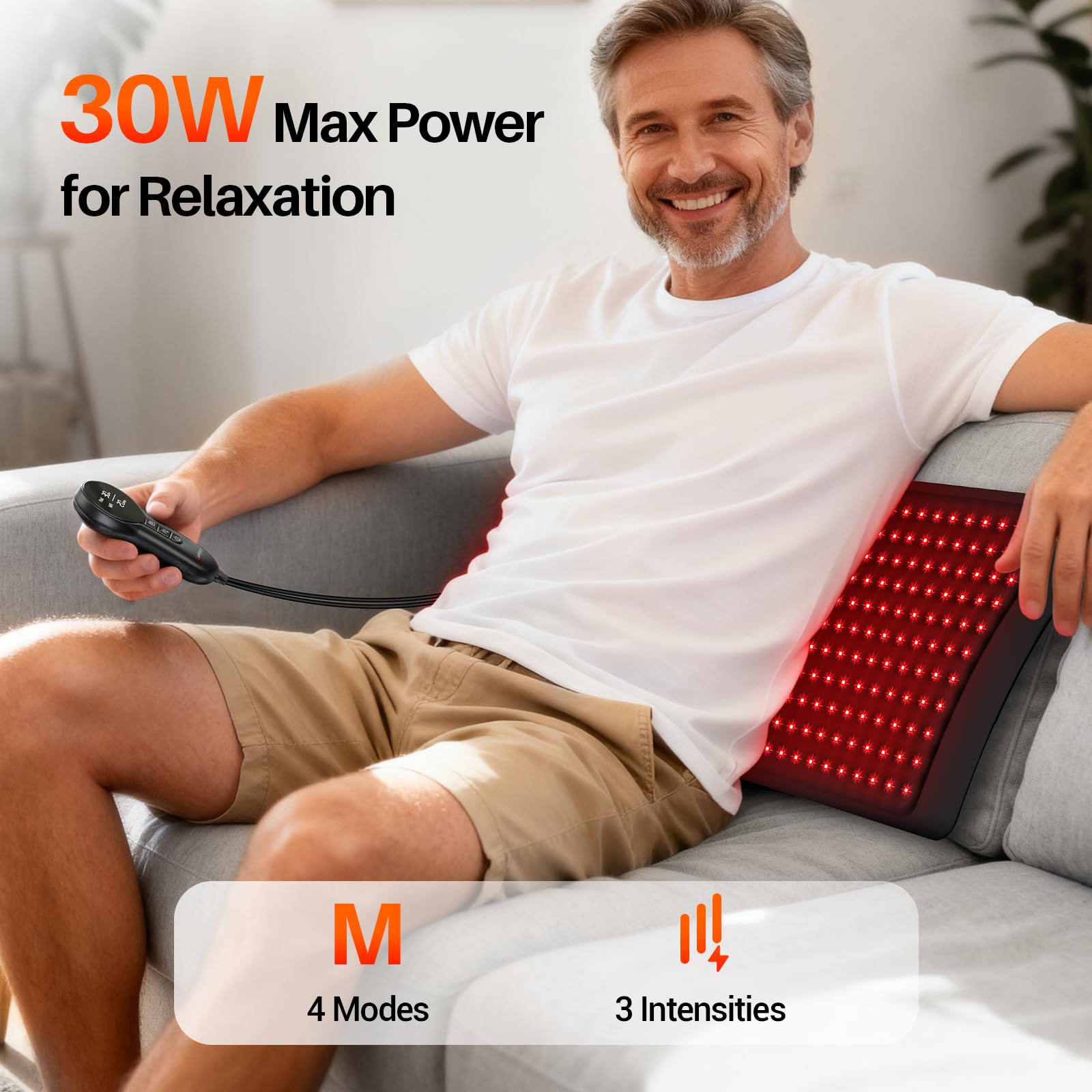 Comfytemp aplicado en espalda demostrando uso cómodo y adaptable
