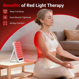 Comfytemp uso en rostro con soporte ajustado, beneficio: posicionamiento fácil y cómodo
