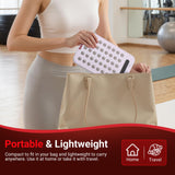 Comfytemp panel dentro de bolsa de viaje, beneficio: diseño compacto para llevar