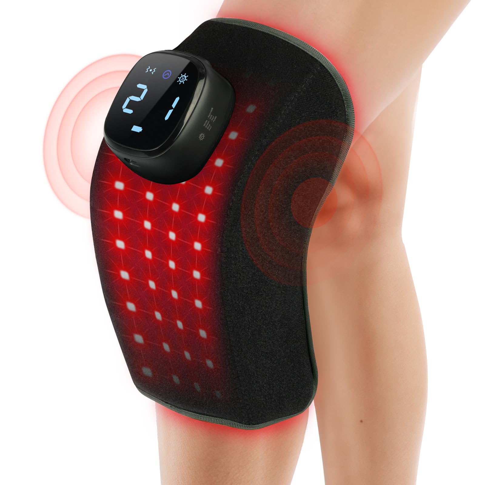 Comfytemp rodillera vista frontal mostrando ajuste ergonómico y comodidad