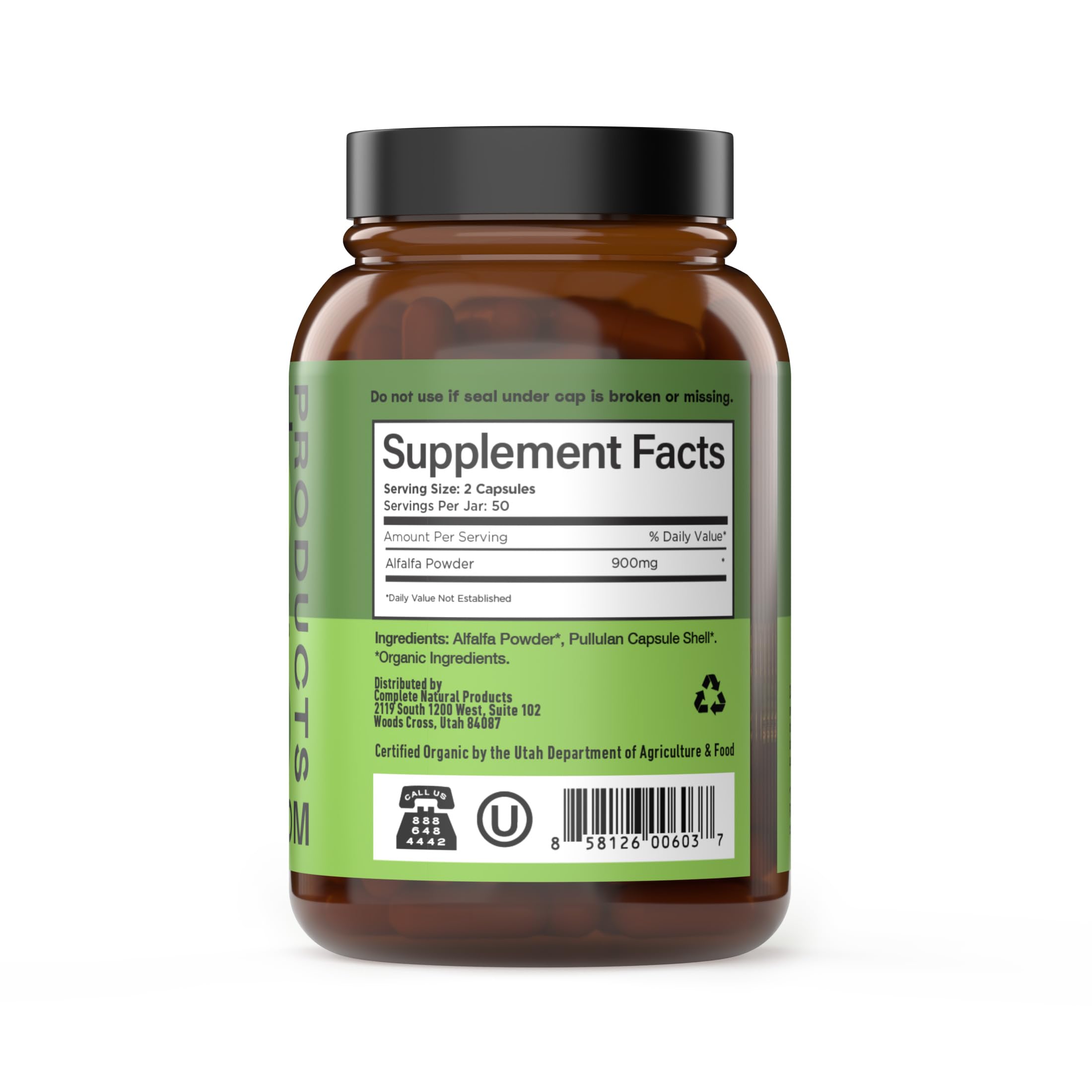 Complete Natural Products cápsulas vegetales dispuestas para uso fácil y diario