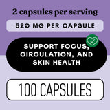 Complete Natural Products cápsula en mano para comparar tamaño y facilidad de tomar