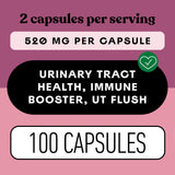 Complete Natural Products cápsulas en la mano indicando tamaño práctico de 520 mg
